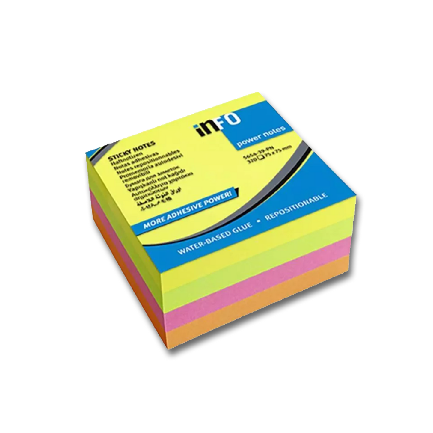 Notiskub Info Power Notes Brilliant Mix 75x75mm