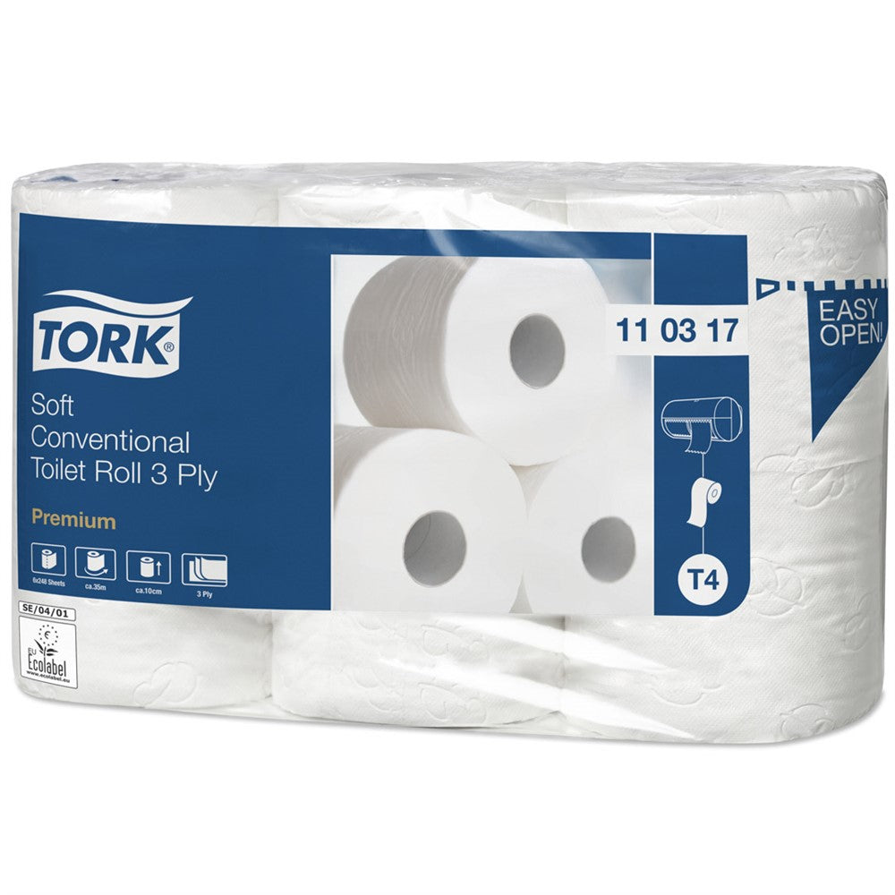 Toalettpapper T4 Tork Premium mjuk 42rle/fp