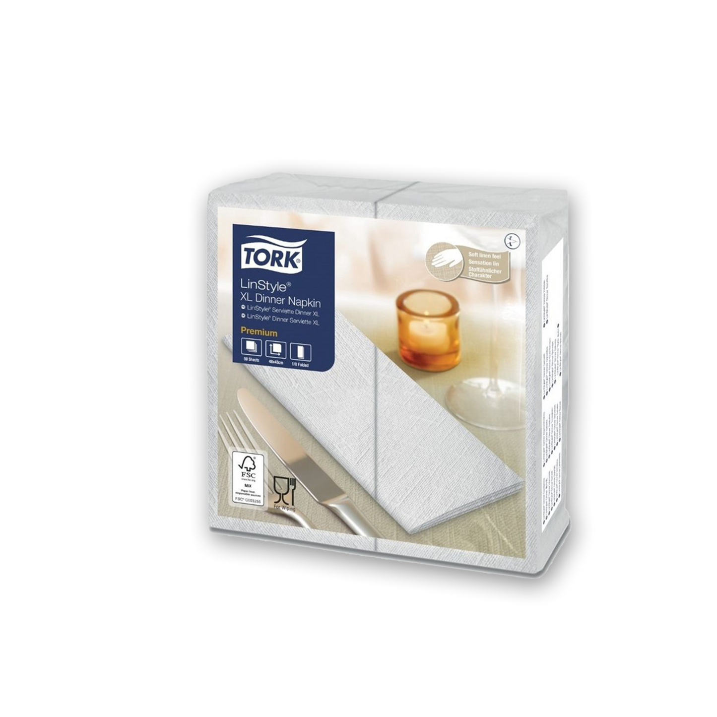 Servett LinStyle® Tork 1/8-vikt 48x48cm vit 300st/fp