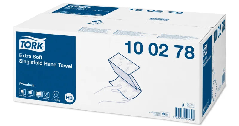 Tork Extra Mjuk Singlefold Handduk H3