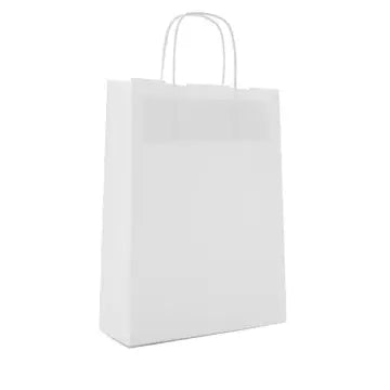 Bärkasse Papp Tvinn Handtag Vit 180x80x220mm - 300st/fp