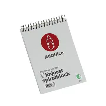 Spiralblock AO linjerat A6 60g - 10st block/fp
