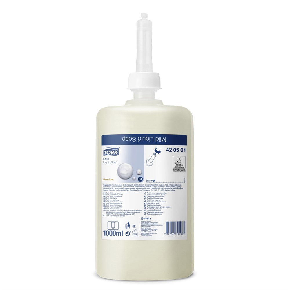Flytande tvål Mild Tork S1 1000ml 6st/fp