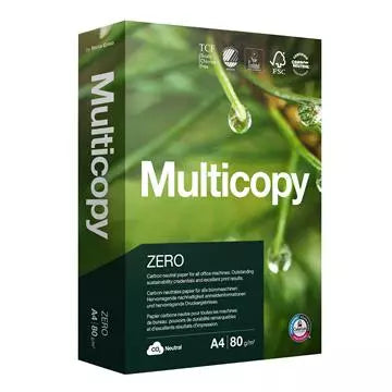 Kopieringspapper Multicopy Zero Ohålat A4 80g- 5 fp/kartong