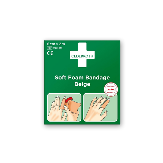 Plåster/bandage Soft Foam 6cmx2m beige