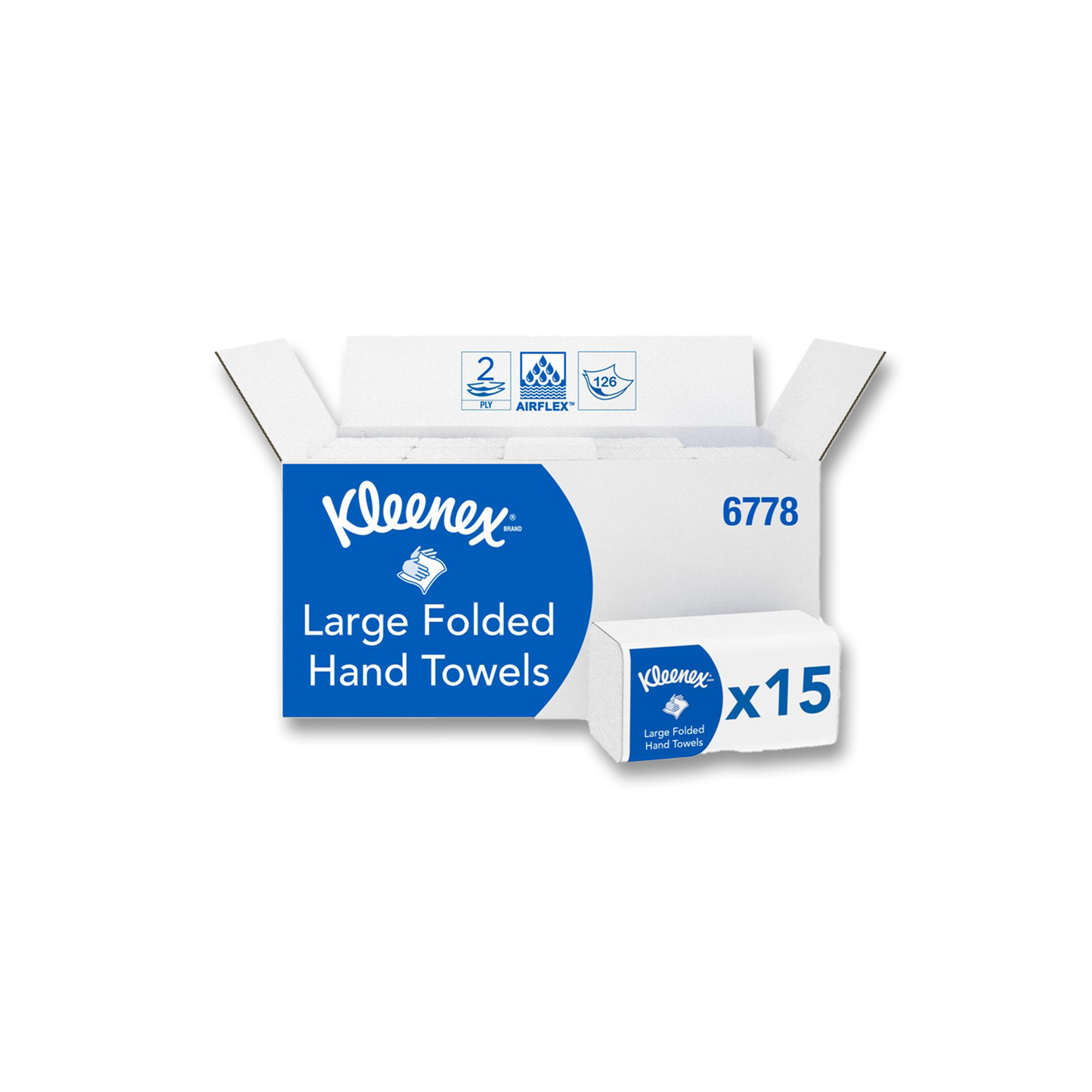 Handduk Kleenex® Ultra vikt stor vit 1860st/fp